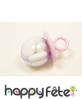 Tétine rose pour dragées