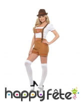 Tenue salopette courte marron de Bavaroise, image 1