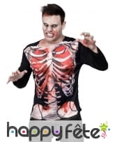 T-shirt de squelette zombie photo réaliste