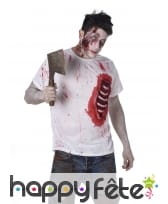 T-shirt de zombie avec côtes visibles, image 1