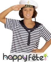 T-shirt et chapeau de marin pour enfant