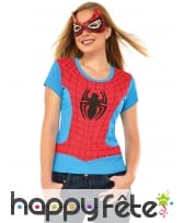 T-shirt et loup de Spiderman pour femme