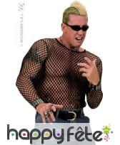 Tee-shirt en filet noir pour homme