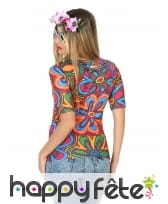 T-shirt haut de hippie pour femme adulte, image 1