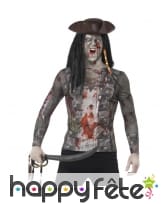 T-Shirt imprimé pirate zombie