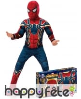 Tenue Spiderman Infinity War muscl&eacute;,enfant coffret