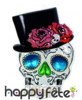 Tête squelette jour des morts à accrocher, image 1