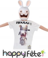 T-shirt Lapins Crétins avec masque, pour enfant