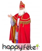 Tenue Saint Nicolas rouge et violet effet velours, image 1