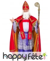 Tenue Saint Nicolas rouge et violet effet velours