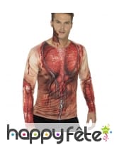 T-shirt peau déchirée, imprimé