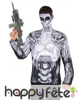 T-shirt photo réaliste de robot humanoide