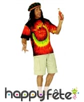 T-shirt rouge de rasta, mixte, image 1