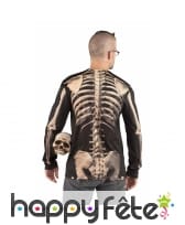 T-shirt squelette photo réaliste pour homme, image 1