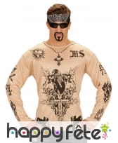 T-shirt tatouages fearless chair pour homme