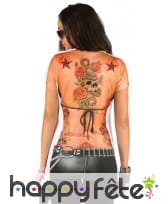 T-Shirt tatouages imprimés pour femme, image 1