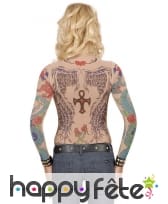 Tee-shirt tatouage femme, ailes d'ange, image 1