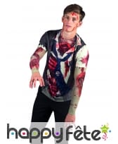 T-Shirt zombie imprimé pour homme