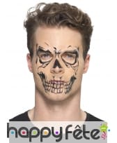 Tatouage visage de squelette éphémère, image 4