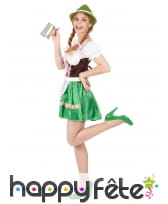 Tenue verte de serveuse bavaroise avec corset, image 1