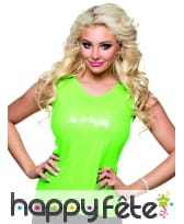 Top vert fluo recouvert de sequins