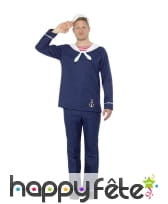 Uniforme bleu de matelot pour homme