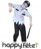 Uniforme de policier zombie pour homme