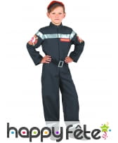 Uniforme noir de pompier pour enfant