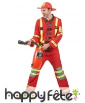 Uniforme rouge de pompier pour adulte, image 1
