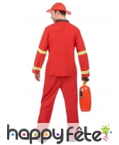 Uniforme rouge de pompier pour adulte, image 2