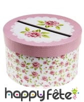 Urne ronde décorée de roses