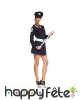 Uniforme sexy court de femme policier