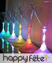 Verre à cocktail lumineux en plastique