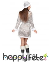 Veste de Mère Noël argentée, ceinture et bonnet, image 2