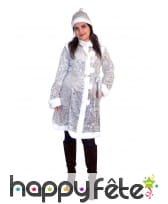 Veste de Mère Noël argentée, ceinture et bonnet, image 3
