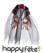 Voile de mariée zombie ensanglanté pour adulte, image 1
