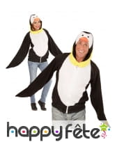 Veste de pingouin à capuche pour adulte