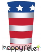 Verre drapeau USA rigide, 14cm, image 1