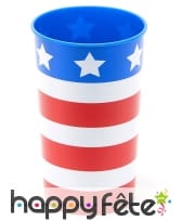 Verre drapeau USA rigide, 14cm