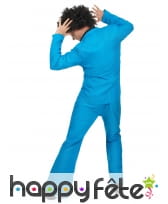 Veste et pantalon disco bleu adulte, image 2