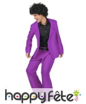 Veste et pantalon disco violet pour homme, image 1
