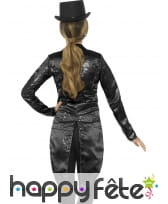 Veste queue de pie à sequins noirs pour femme, image 1