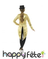 Veste queue de pie sequins dorés pour femme, image 1