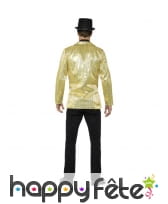 Veste sequins dorés pour homme, image 1