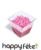 Verrines transparentes carrées et évasées