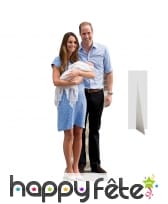 William Kate et bébé georges en carton plat