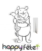 Winnie l'ourson géant à colorier