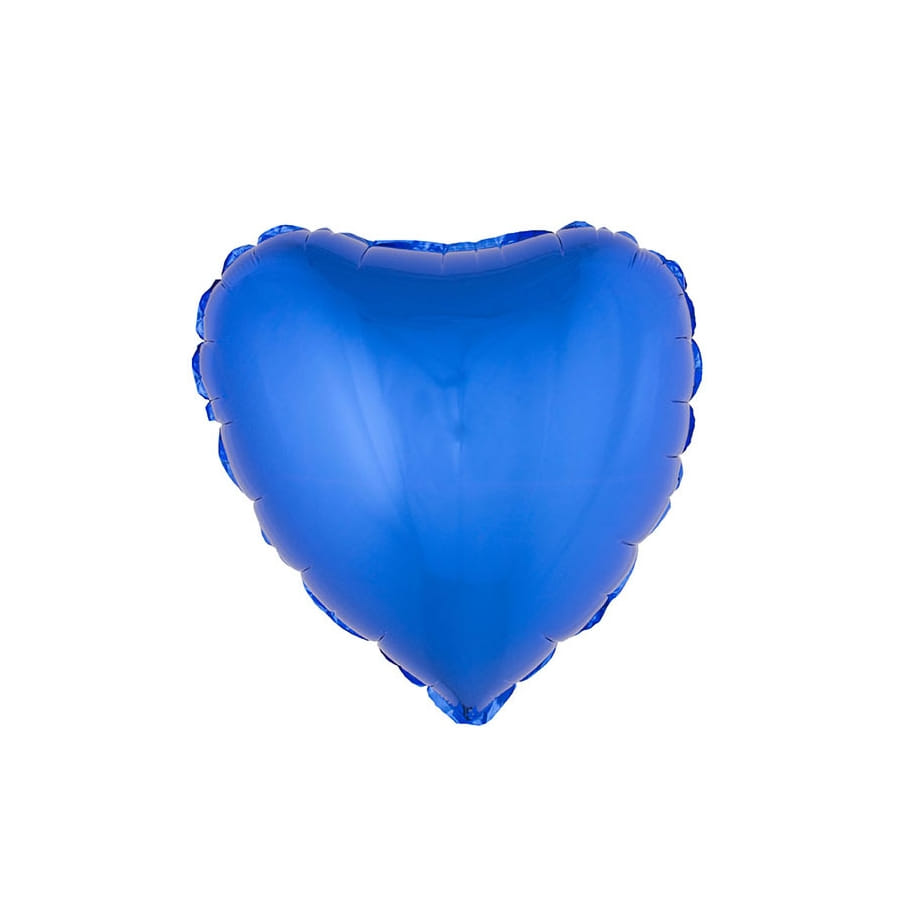 Ballon coeur Bleu Roi Aluminium 45cm