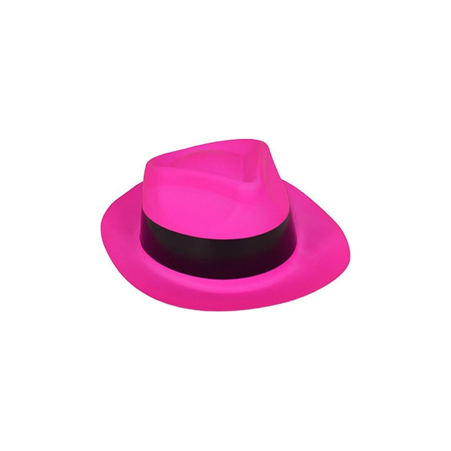 Chapeau FLUO UV - Gangster - Capone ruban noir