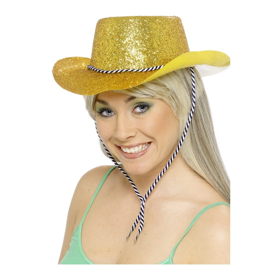 Chapeau De Jockey De Course - Jaune Et Blanc Avec Cravate Verte - Marque Jos. A. Bank, Occasion